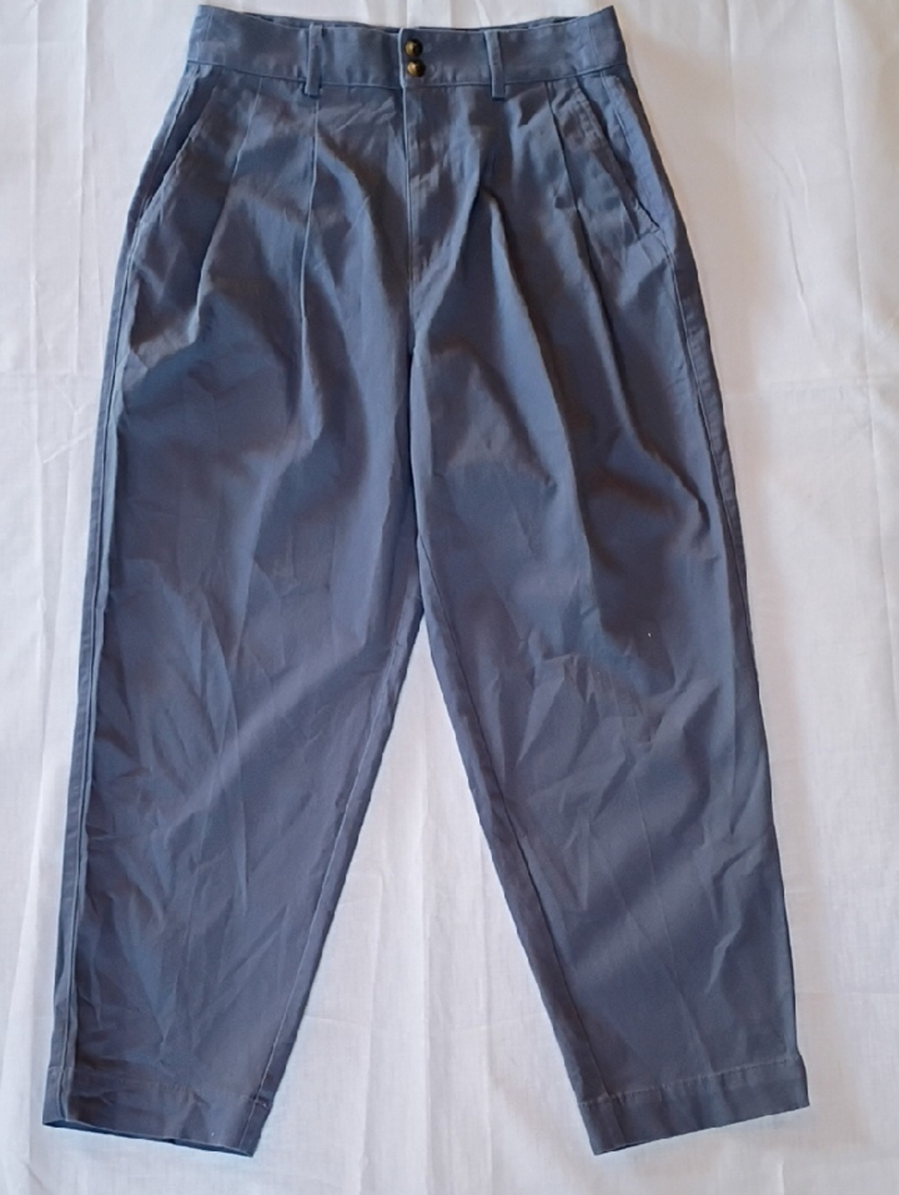 Madewell Women's Slate Blue Pleated Chinos Pants Size 6 New WT